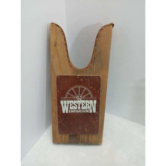 THE WESTERN EMPORIUM Wooden Boot Jack Puller Cowboy Leather Western Decor - Picture 1 of 3